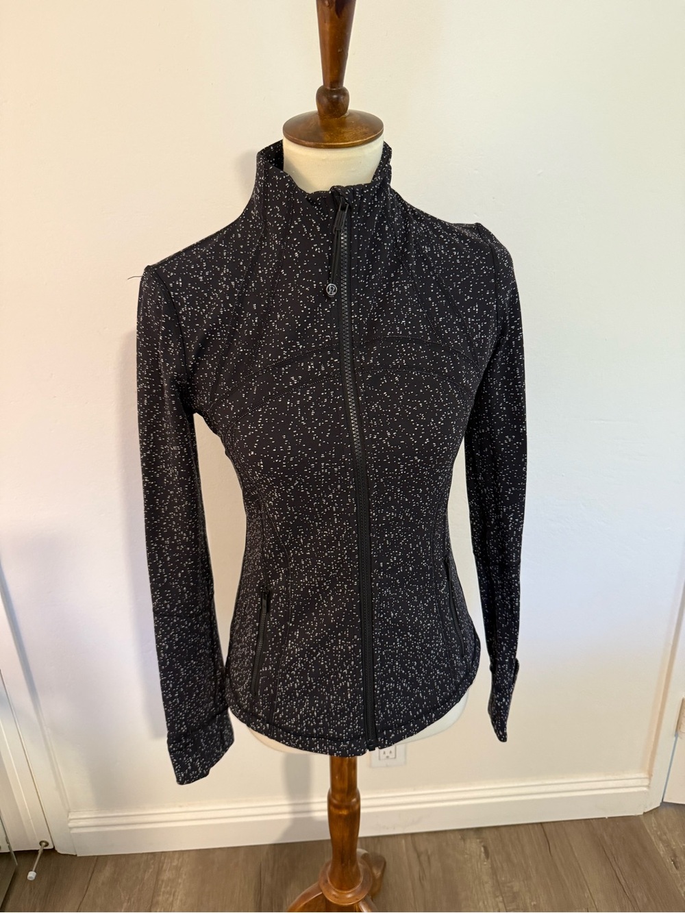 Lulu's Black Speckled Full-Zip Utility Jacket